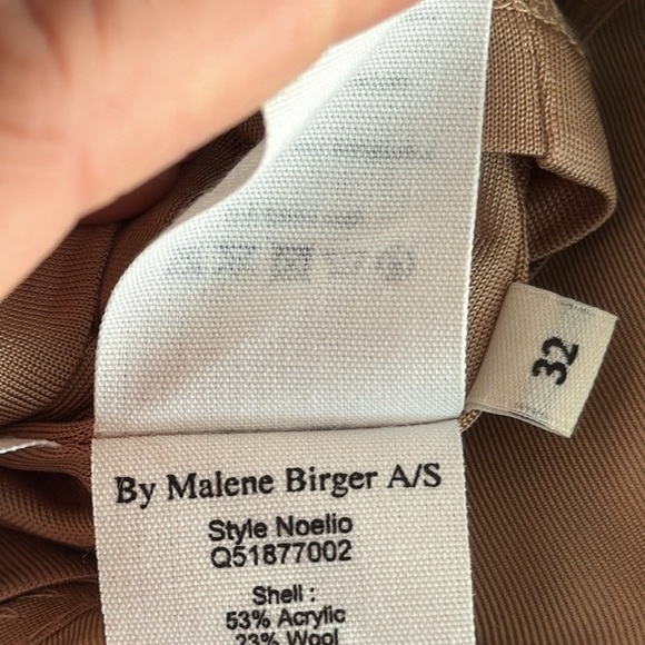 Malene Birger Noelio Metallic Twill Wool Silk Satin Boxy Top Size 32 - Picture 11 of 11